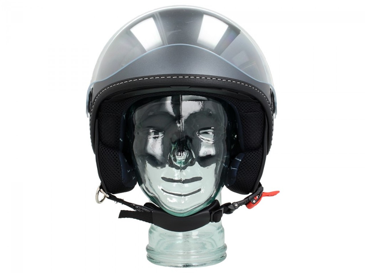 Casque jet Vespa Visor 3.0 gris titane