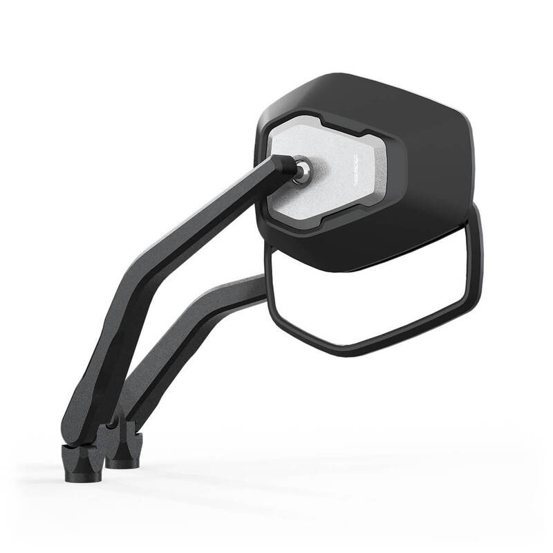 HIGHSIDER pro Miroir de guidon Esagano-RS noir/argent (paire)