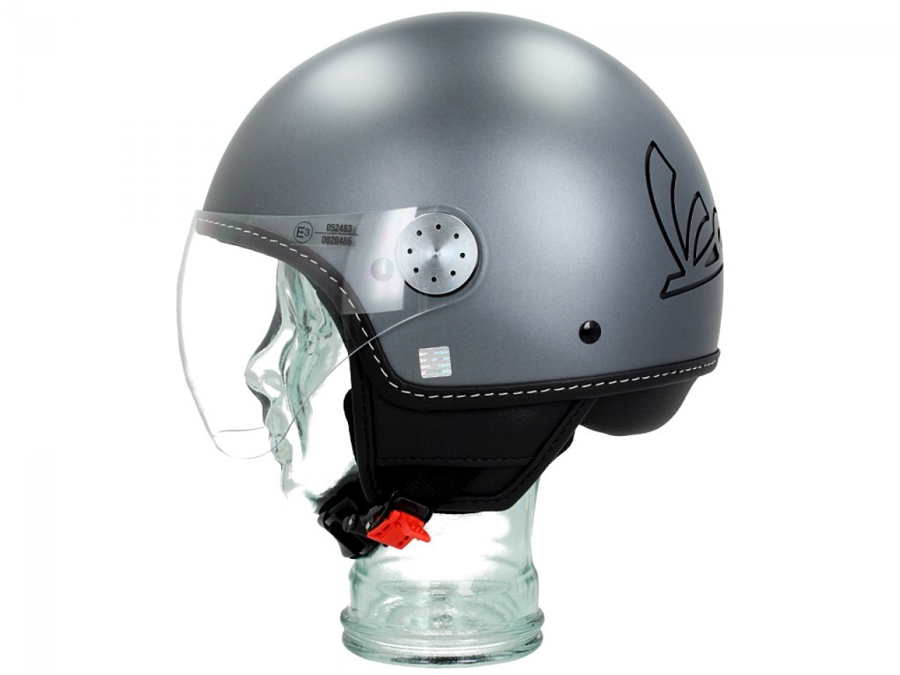 Casque jet Vespa Visor 3.0 gris titane