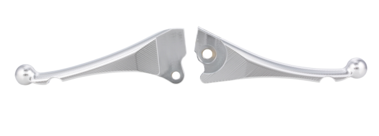 Kit levier de frein sport "Shorty 3D" gauche/droite pour Vespa LX/LXV/S/Primavera/Sprint, argenté