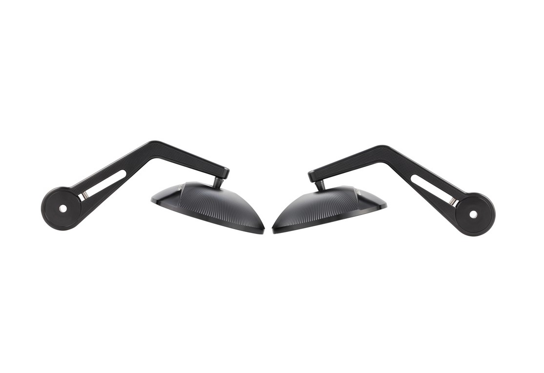 Rétroviseur d'extrémité de guidon ZELIONI pour Vespa, droite et gauche, noir anodisé