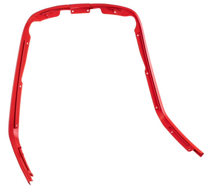 Tube mono fente bouclier de jambe rouge pour Vespa Primavera/Sprint 50-150ccm