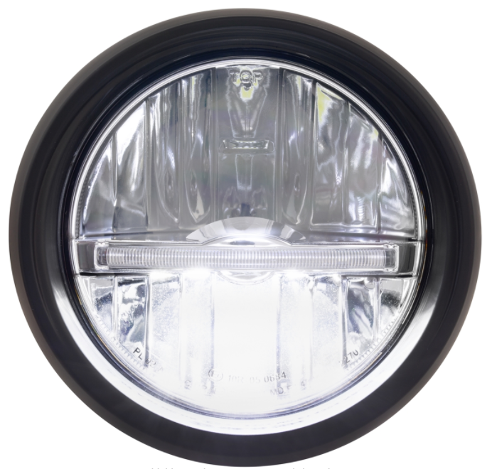 Phare LED pour Vespa Primavera 50-150ccm 2T/4T (-'18), noir mat