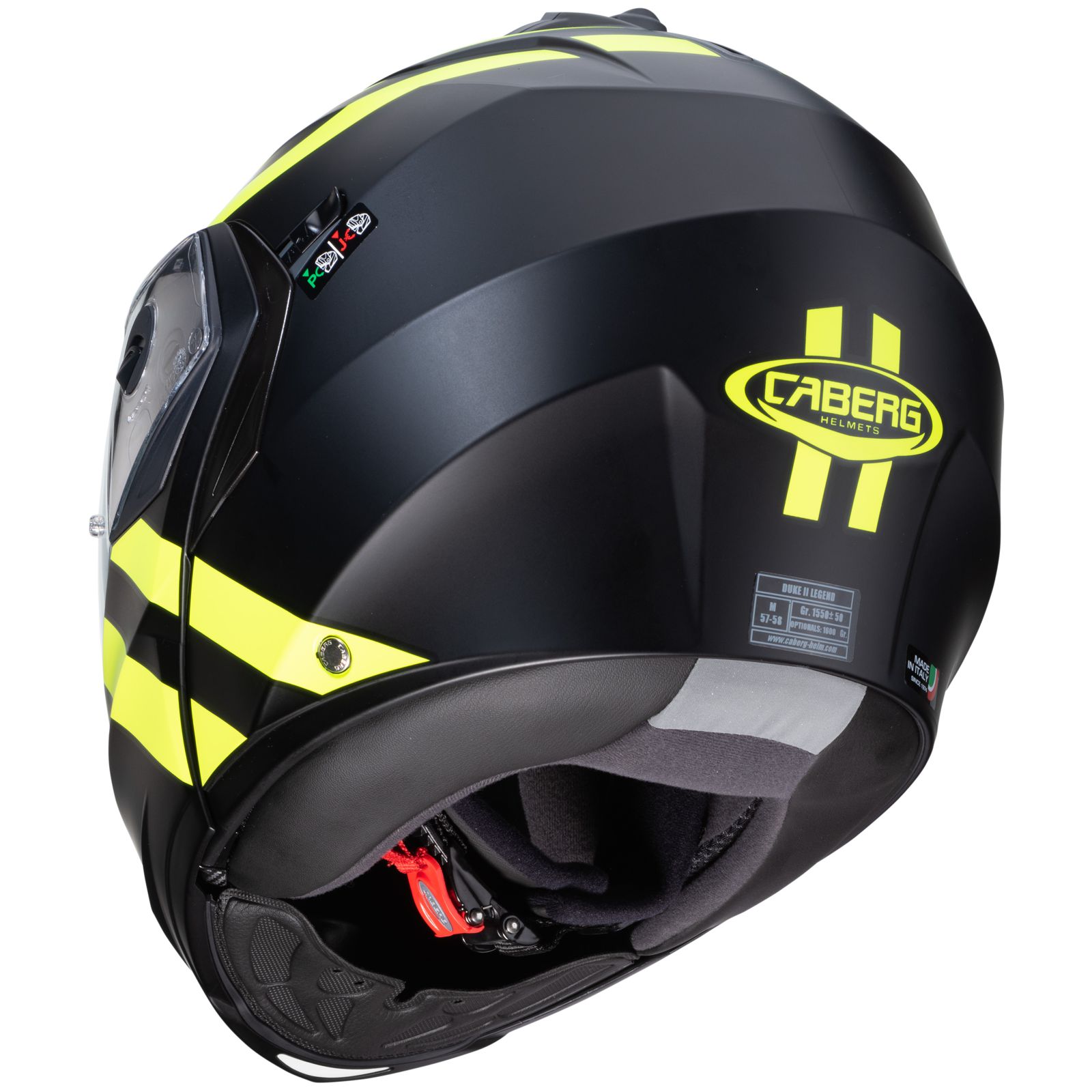 Caberg casque Duke II Superlegend, noir mat/jaune fluo
