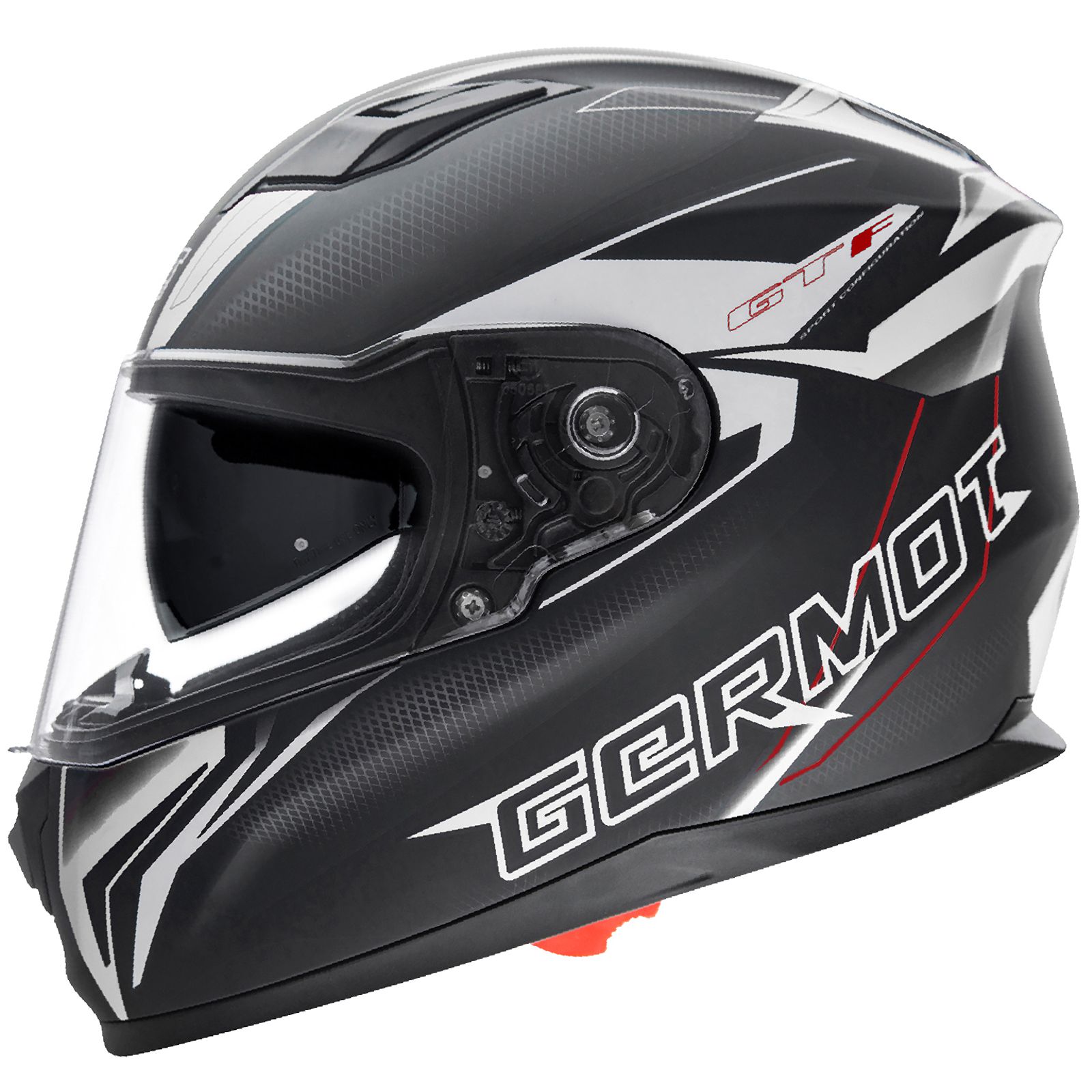 Germot casque intégral GM 330, noir mat/blanc