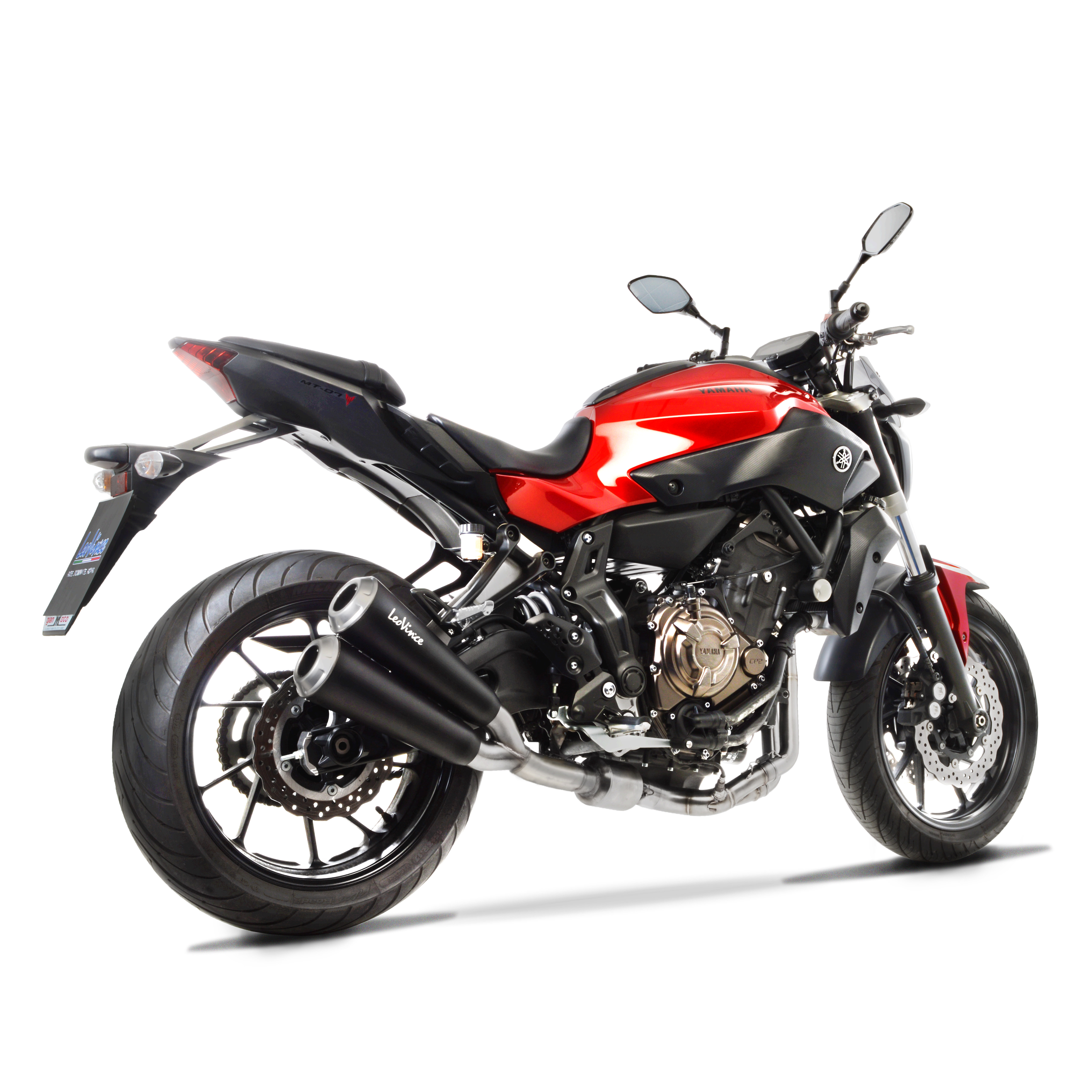 LeoVince système d?èchappement GP Duals, acier inoxydable, système complet pour Yamaha MT-07 (14-20), Euro4