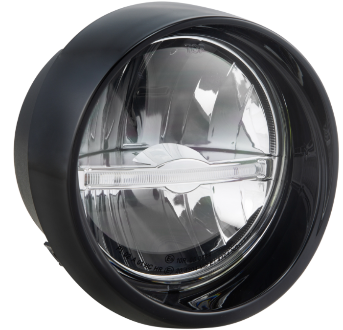 Phare LED pour Vespa Primavera 50-150ccm 2T/4T (-'18), noir brillant