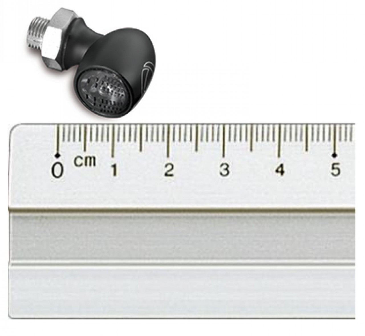 Clignotant Kellermann, Atto Dark, aluminium, LED, V/H, L/R 12 V, noir satiné, M5x0,5x6,5