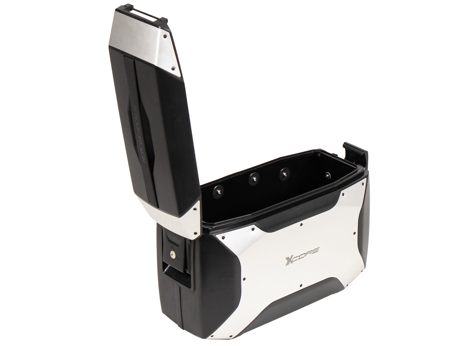Kit de valises latérales Xcore argent pour les supports C-Bow Hepco & Becker