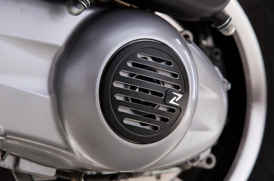 Cache couvercle vario LEADER "Vintage" pour Vespa, noir