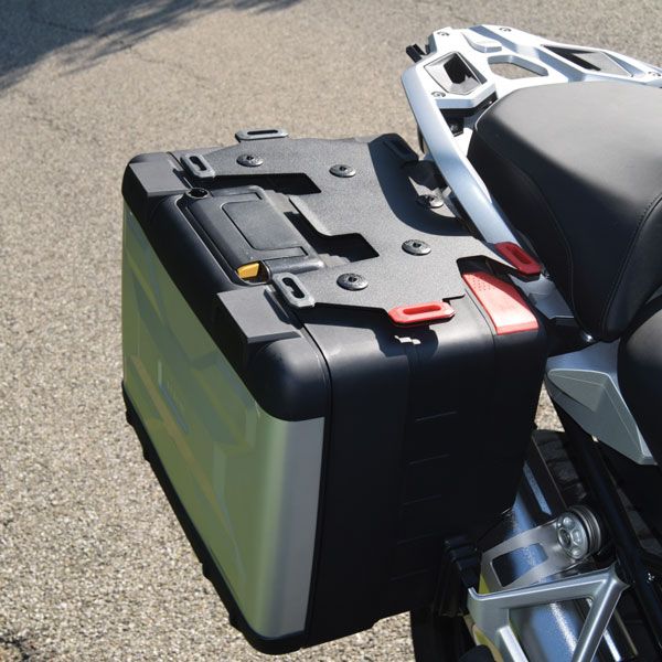 Porte-bagages supplémentaire à gauche pour BMW F 850 GS, R 1200 GS LC /Rally, R 1250 GS, alu, noir