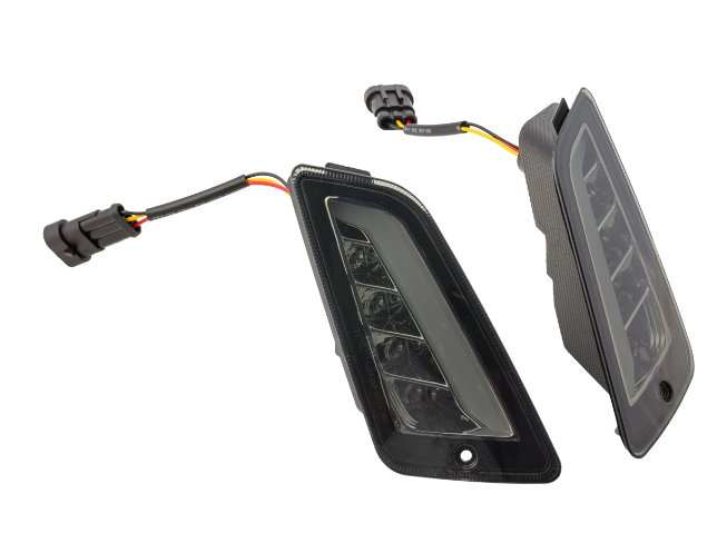 Kit clignotants avant & arrière pour Vespa GTS/GTS Super/GTV 125-300ccm ('14-), teintés