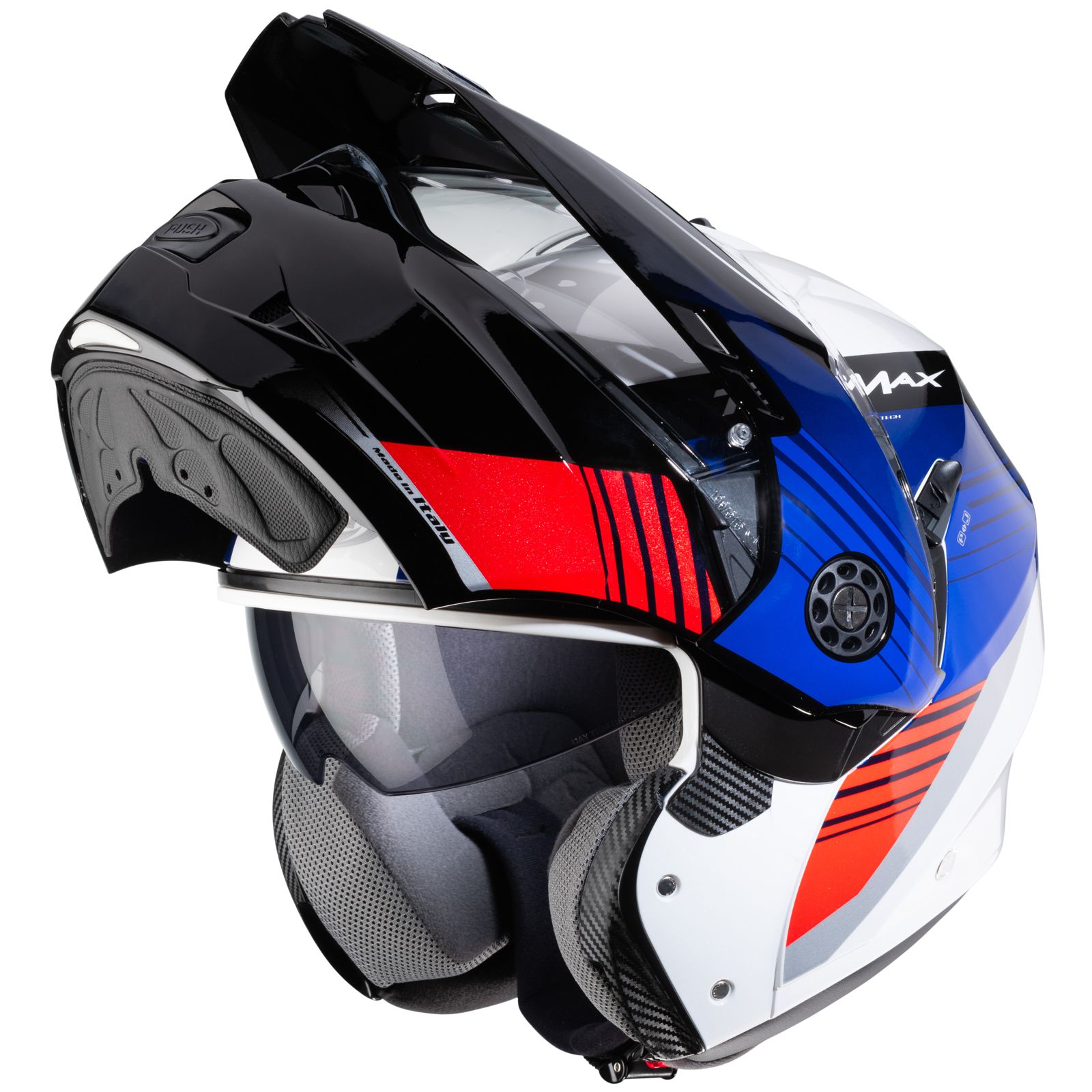 Caberg casque Tourmax Titan, blanc/bleu-rouge