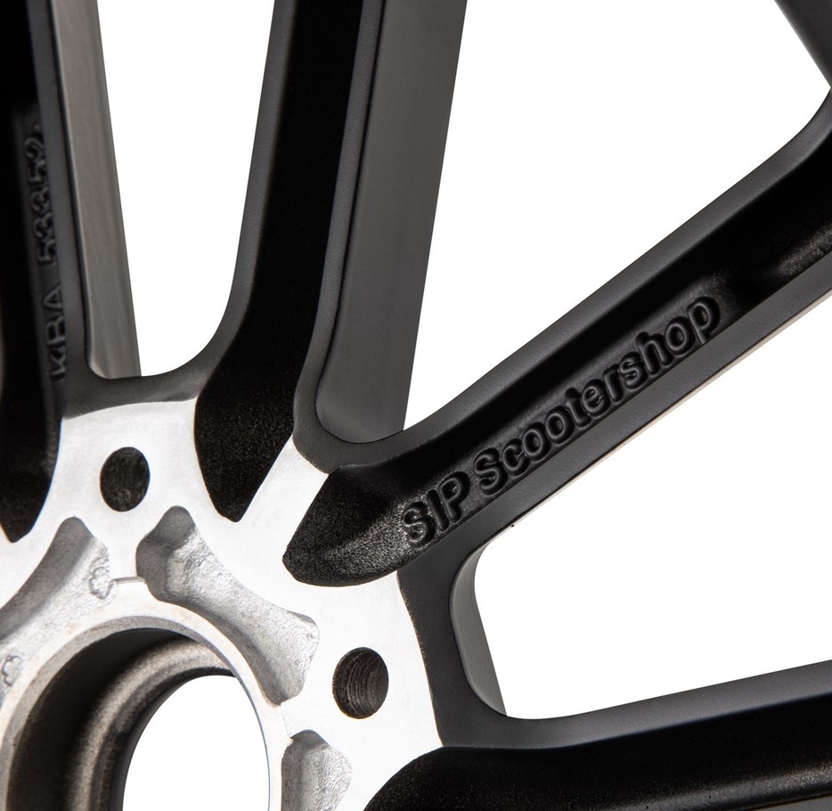 Jante avant/arrière 12" pour Vespa GTS/GTS Super/GTV/GT 60/GT/GT L 125-300ccm, noire mate