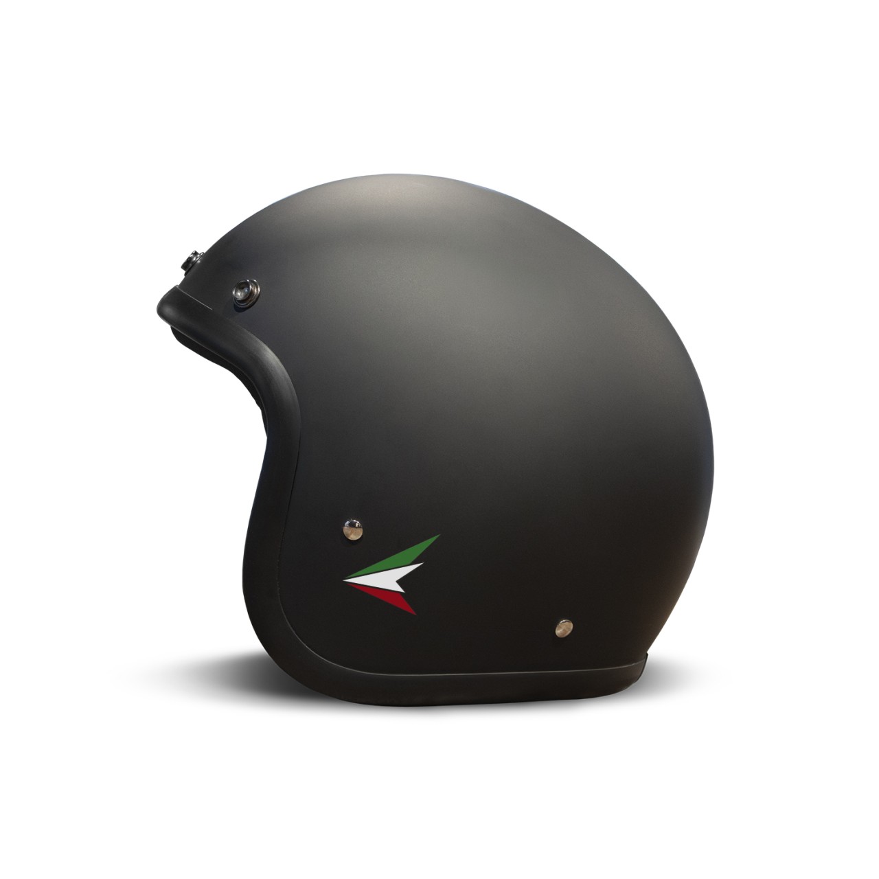 DMD casque jet rétro, noir, mat, Ita Black, fibre de verre, ECE 22.06