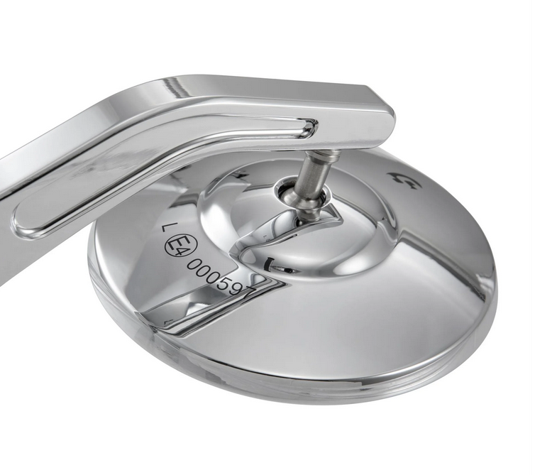 Rétroviseur d'extrémité de guidon pour Vespa, gauche ou droite, rond, chrome