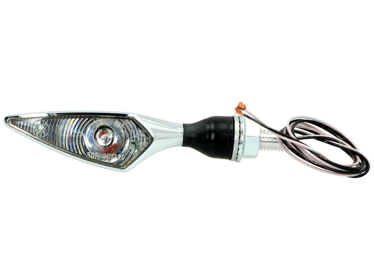 Clignotants Kellermann, losange, acier, LED, VR/HL, 12 V, chrome brillant, M8x20, homologués E