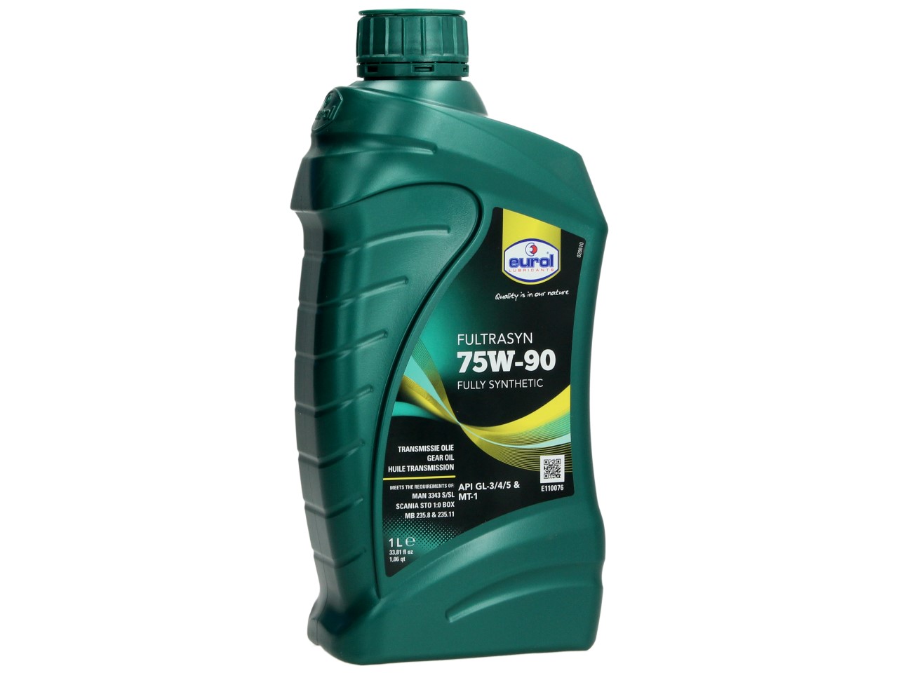 Huile de transmission Eurol, 75W/90, Eurol Fultrasyn, entièrement synthétique, 1 l