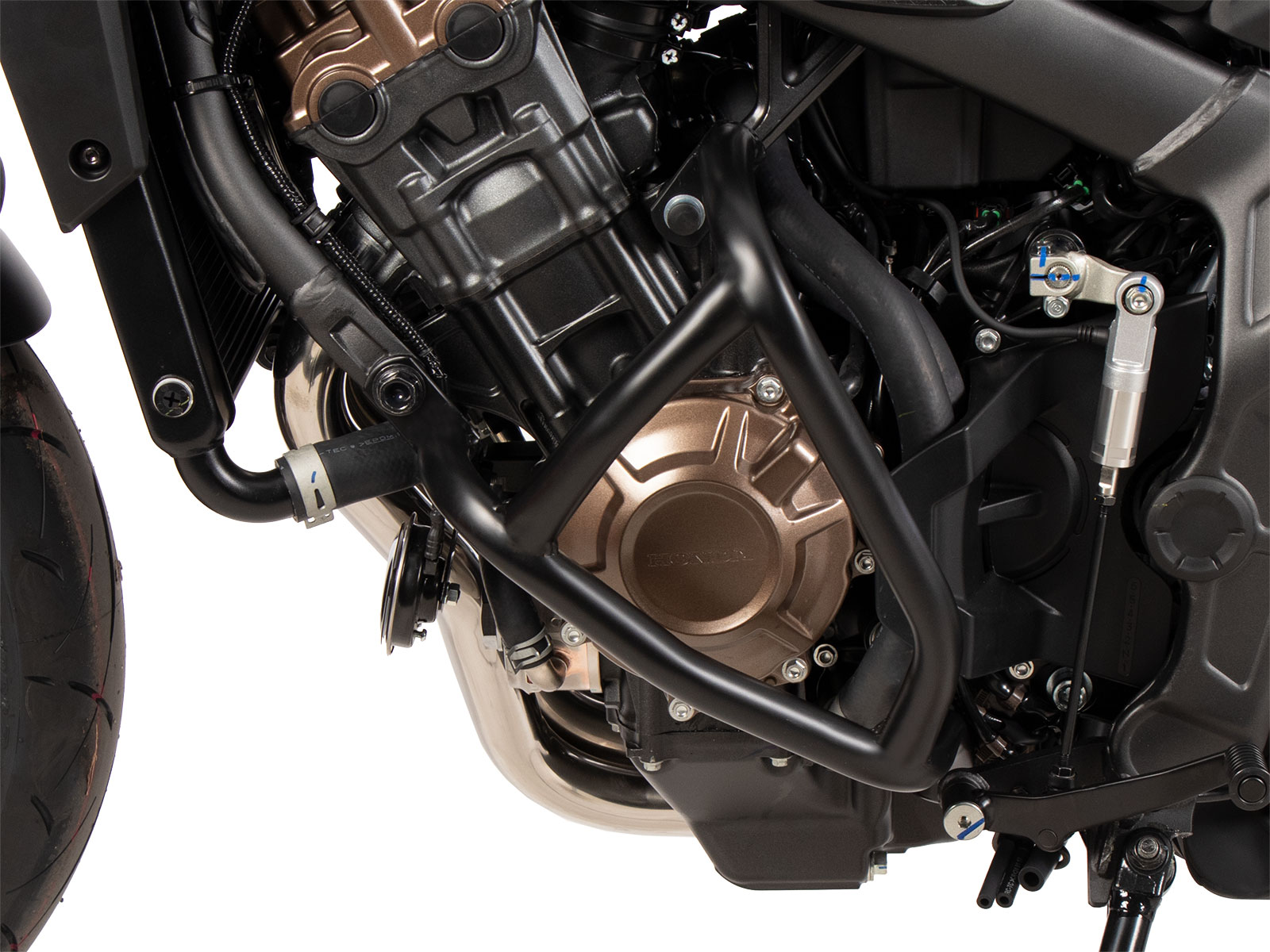 Arceau de protection moteur "Solid" noir pour Honda CB 650 R E-Clutch (24-) Hepco & Becker