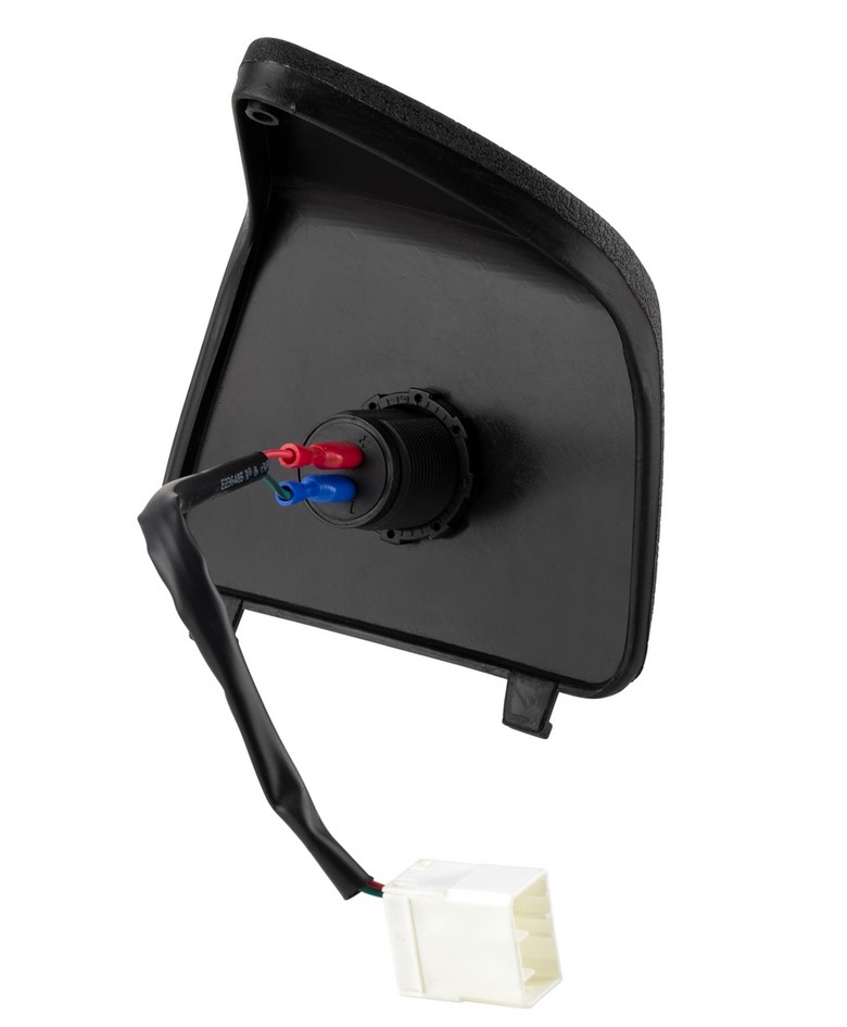 Cache-bagages gauche avec prise USB pour Vespa GTS/GTS Super/GTV/GT, noir