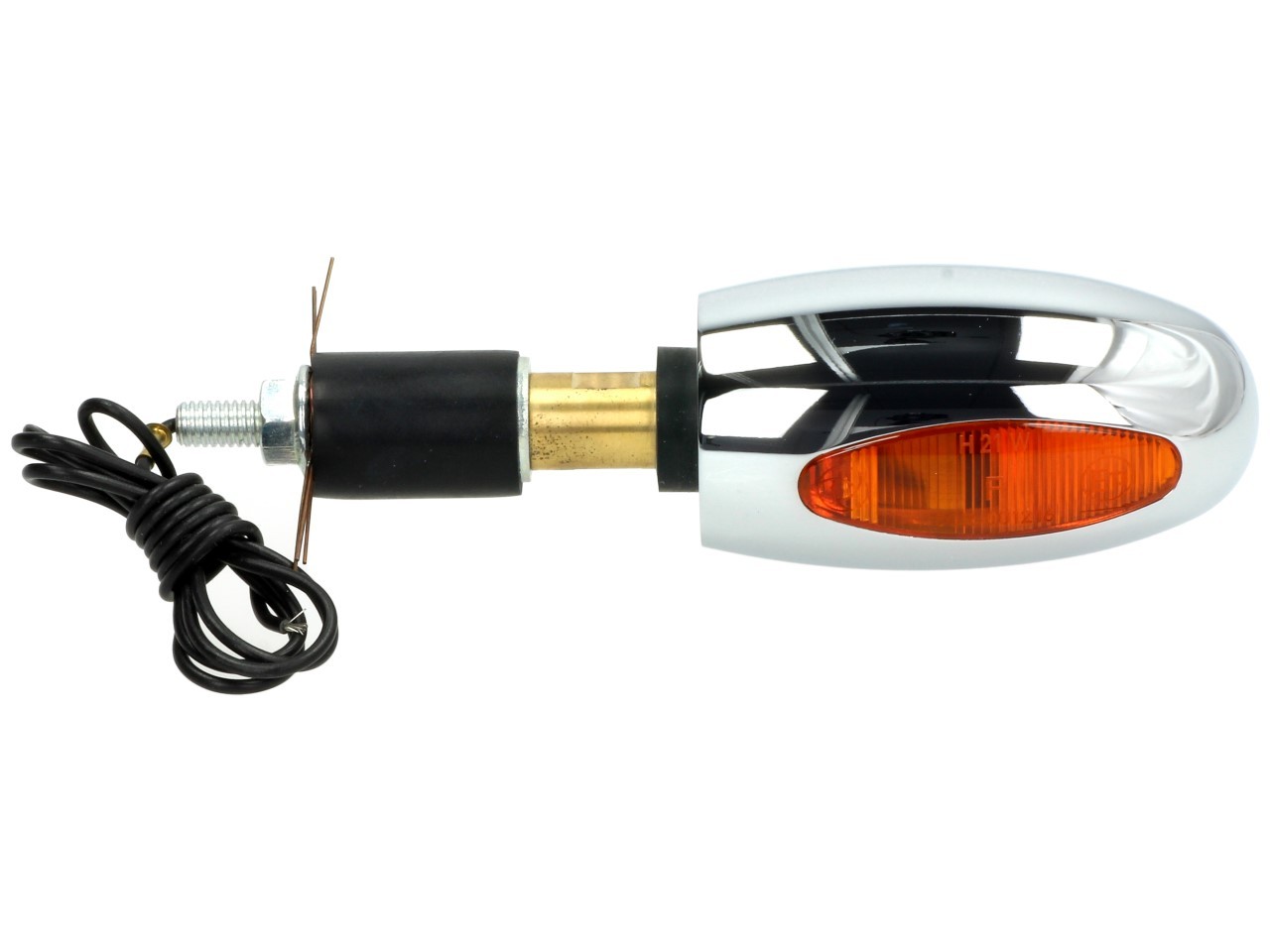 Clignotant Kellermann, BL 1000 yellow, laiton, halogène, VR/VL, 12 V, 21 W, chrome brillant