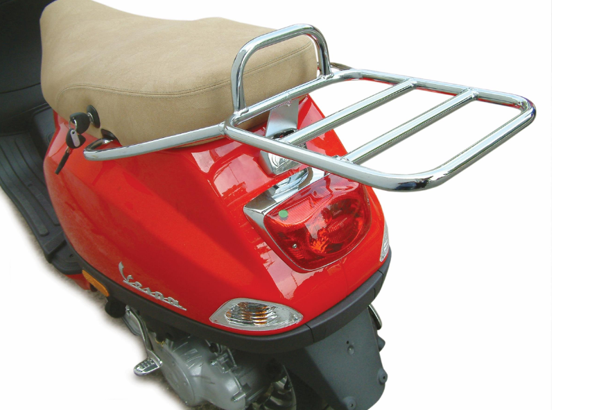 Pont à bagages arrière pour Vespa LX/LXV/S 50-150ccm, chrome