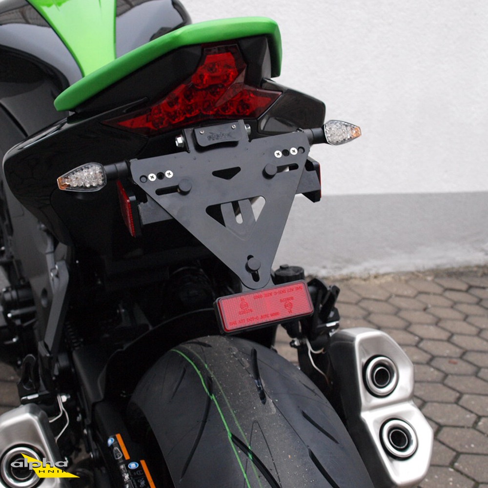 alpha Technik Kennzeichenhalter Kawasaki Z1000; Typ ZRT00H; Modelljahr 2017-