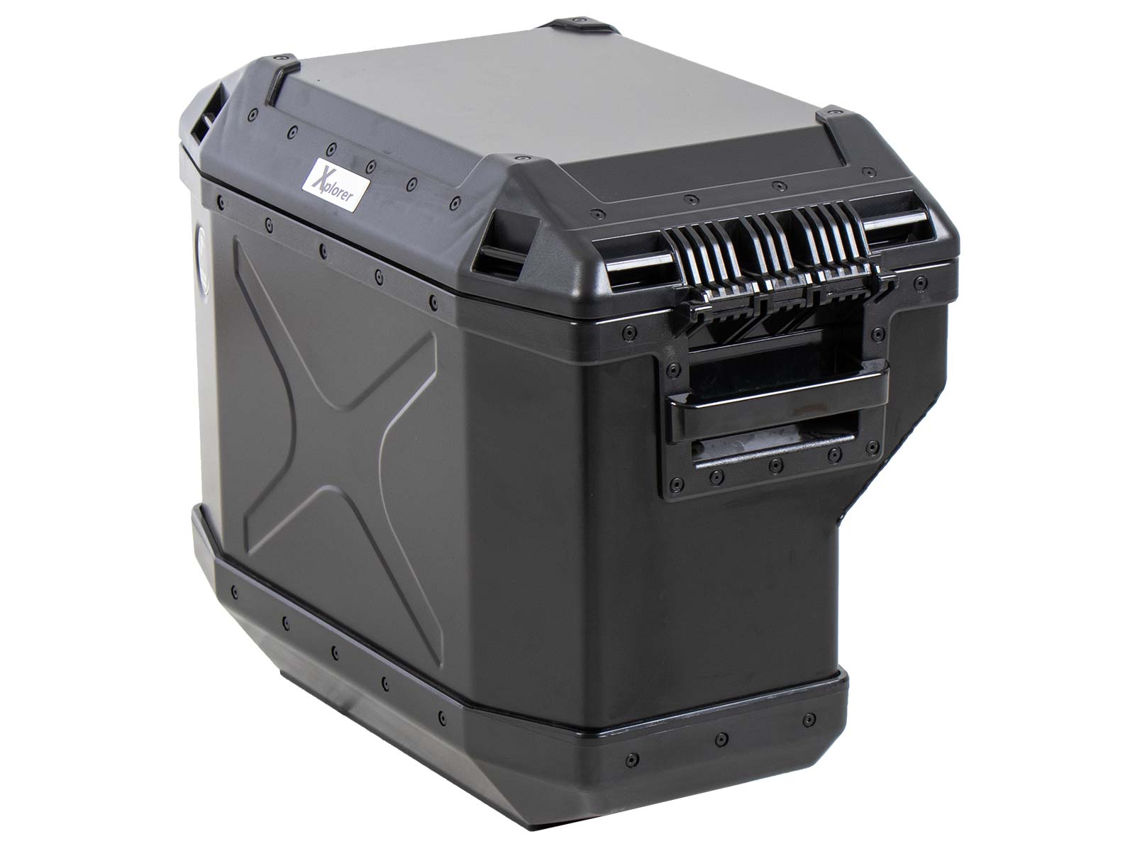 Valises latérales Alu Xplorer 37 Cutout (évidées pour le pot d'échappement) droite noire Hepco & Becker