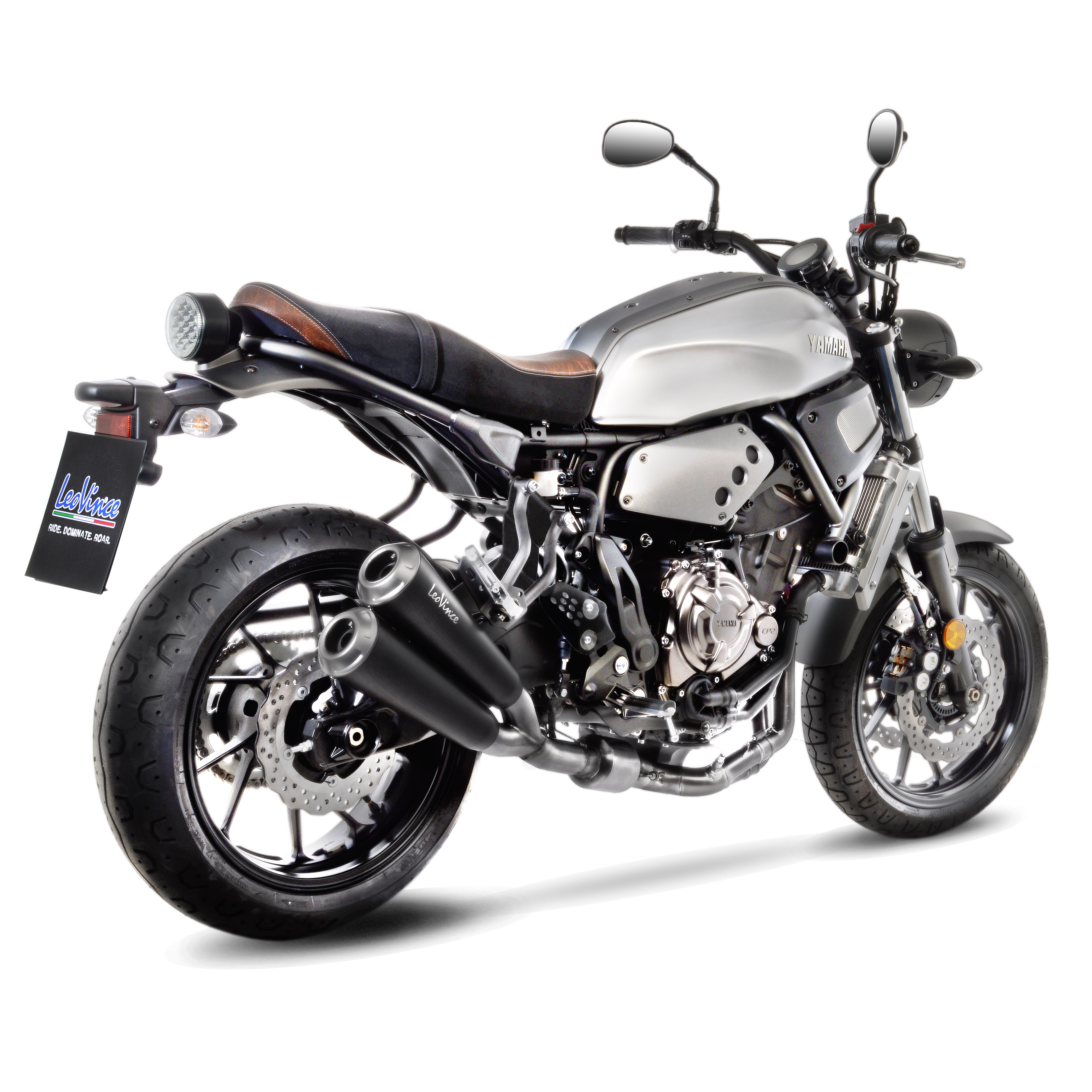LeoVince système d?èchappement GP Duals, acier inoxydable, système complet pour Yamaha XSR 700 (Bj.16-19)