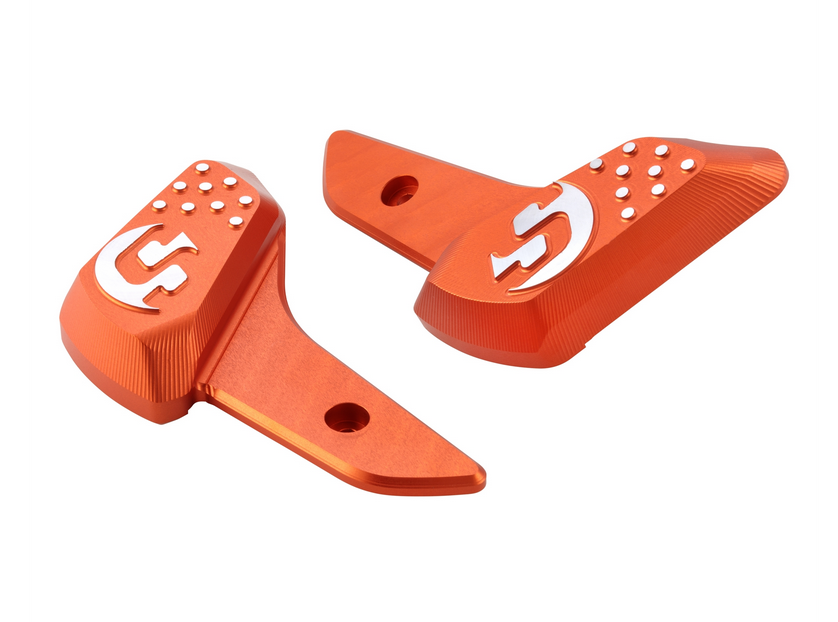 Repose-pieds droit et gauche pour Vespa Primavera /Sprint 50-150ccm 2T/4T AC, orange mat