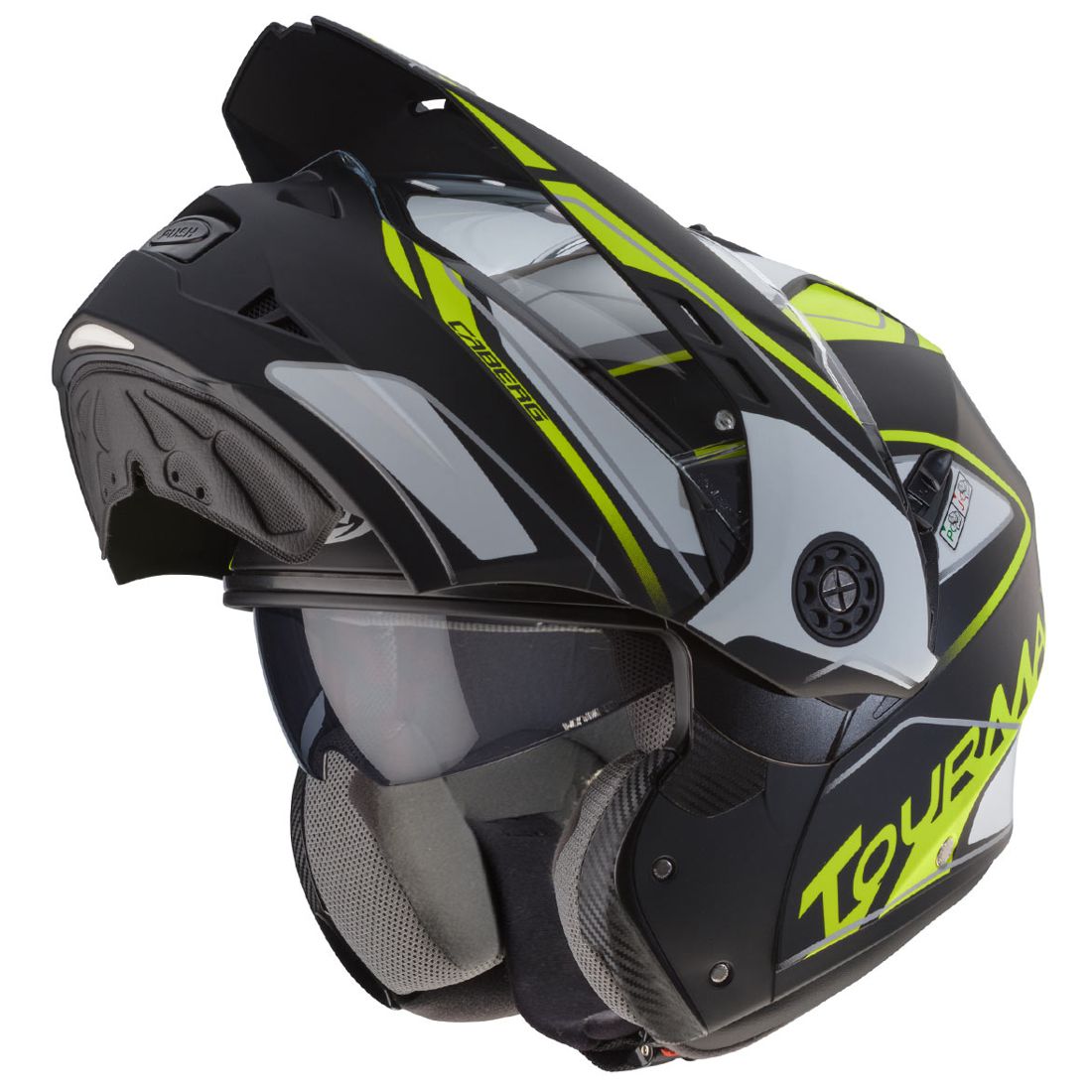 Caberg casque Tourmax Marathon, noir mat/blanc-jaune