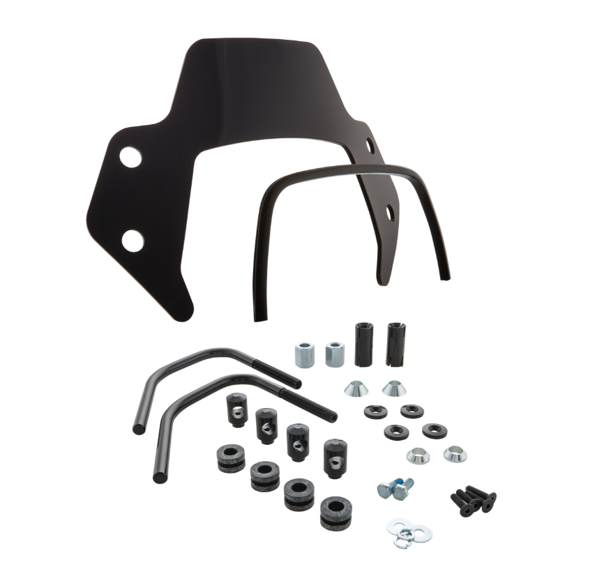 Flyscreen pour Vespa Sprint 50-150ccm 2T/4T, supports noirs, teinté noir