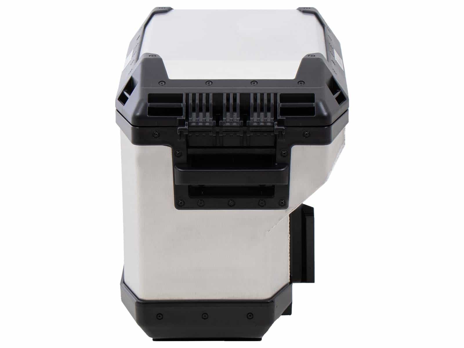 Valises latérales Alu Xplorer 37 Cutout (évidées pour le pot d'échappement) droit argenté Hepco & Becker