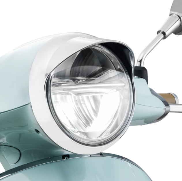 Anneau de lampe pour Vespa Primavera 50-125ccm 2T/4T, chrome