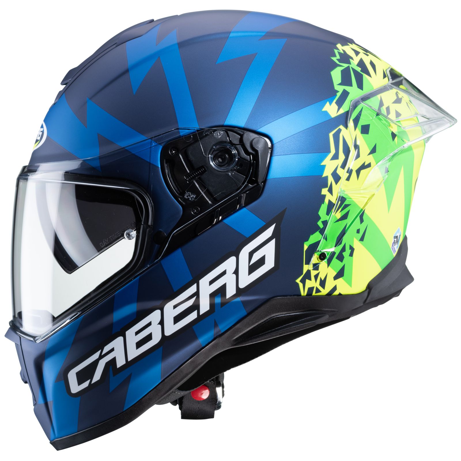 Caberg casque Drift Evo Storm, bleu mat/fluo-jaune-fluo-vert