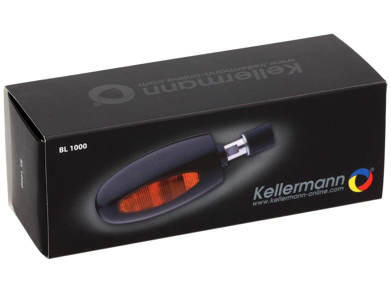 Clignotants Kellermann, BL 1000 yellow, aluminium, halogène, VR/VL, 12 V, 21 W, argent satiné
