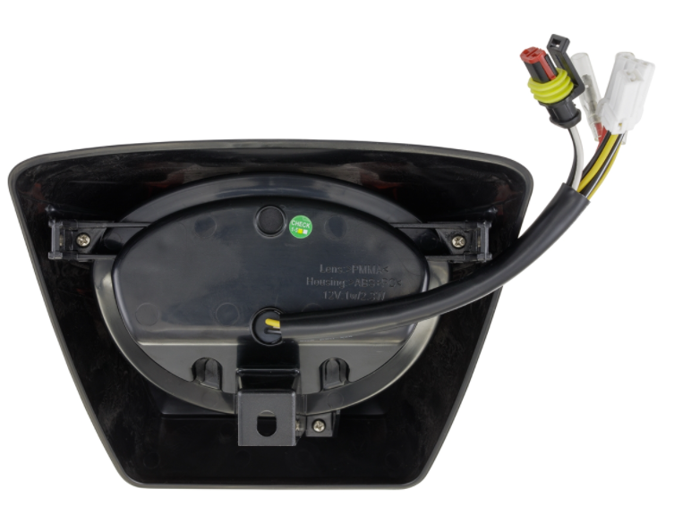 Feu arrière LED rouge pour Vespa Primavera/Sprint 50-150ccm, bord - noir mat