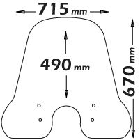 Pare-brise Classic clair pour Vespa Primavera (13-24)