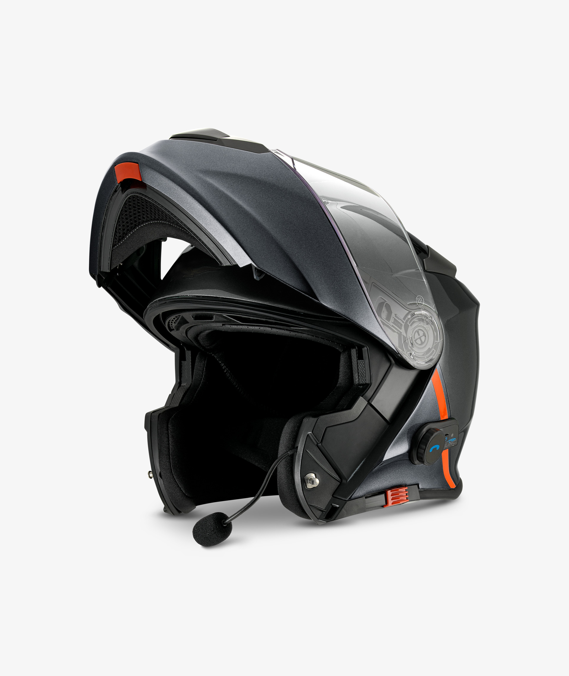 Casque Moto Guzzi "Modular BT" noir avec Bluetooth