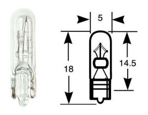 Ampoule annulaire, ampoule à incandescence, carton individuel, 12 V, 1,2 W, W2x4,6d