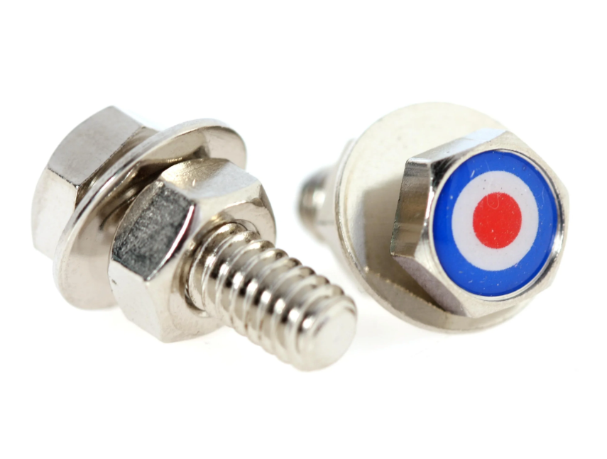 Vis de plaque d'immatriculation/support "SIP TARGET" pour Vespa, hexagonale, M6x20 mm