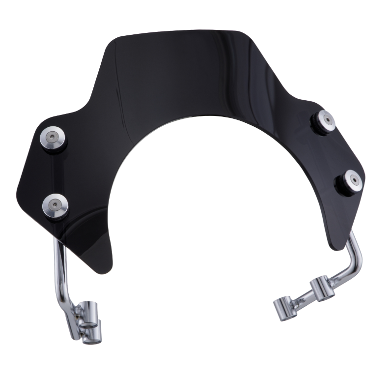 Flyscreen pour Vespa PX 80-200ccm, support argenté, teinté noir