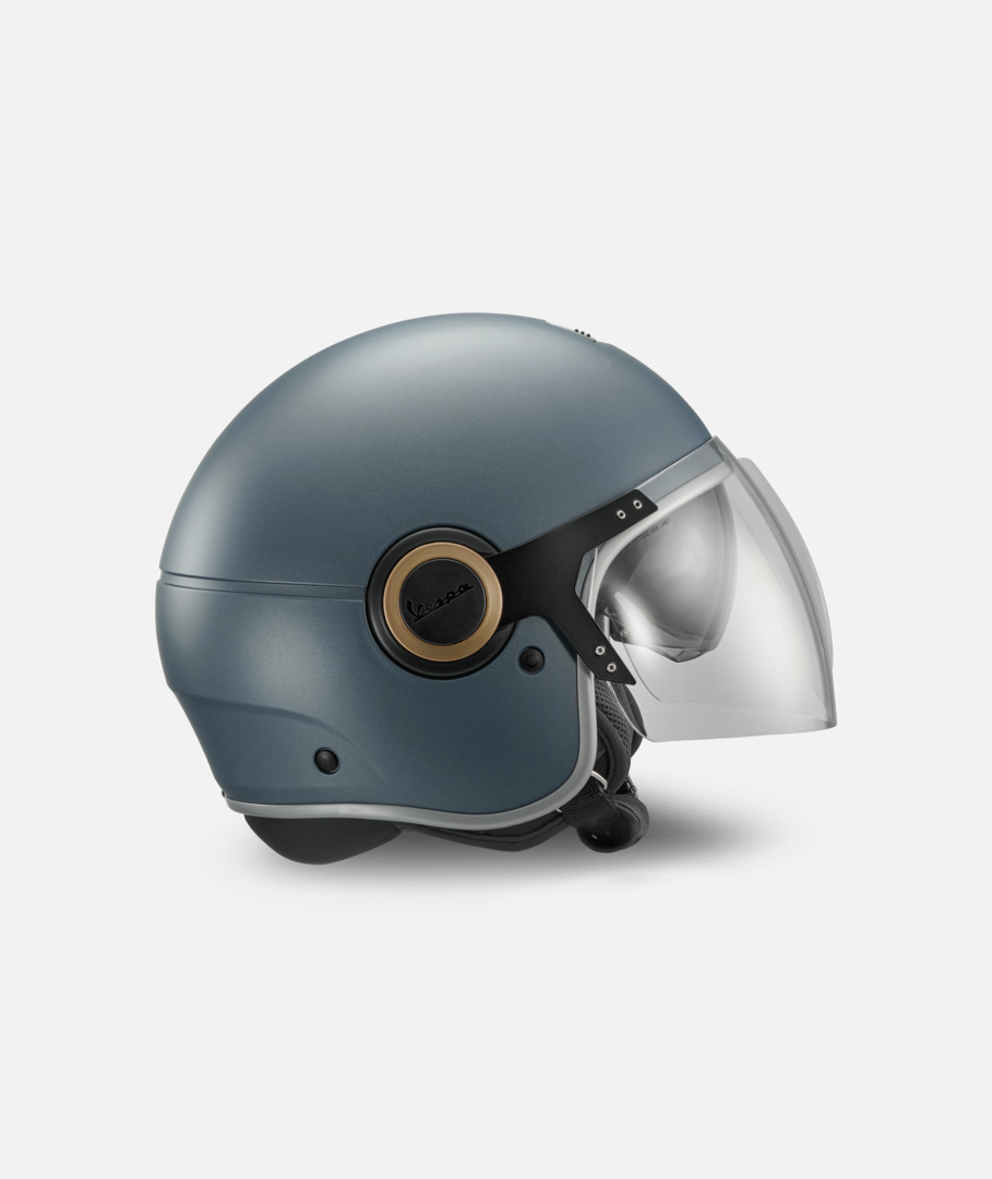 Casque jet Vespa Officina 8 bleu mat - L