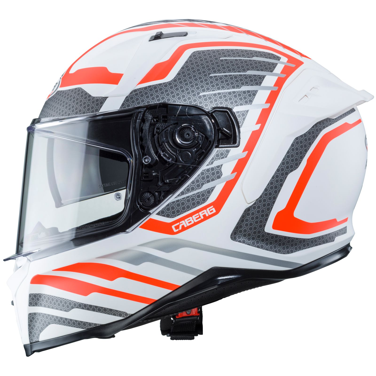 Caberg casque Avalon Forge, blanc mat/fluo-orange-argent