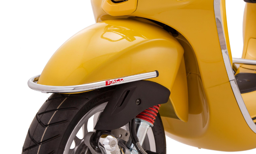 Pare-chocs aile avant pour Vespa LX/LXV/S/Primavera/Sprint/Elettrica 50-150ccm, chrome