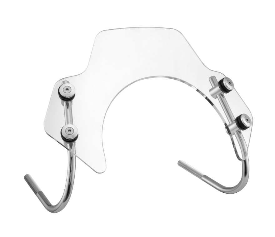 Flyscreen pour Vespa GTS/GTS Super/GT/GT L 125-300ccm, support argenté, clair