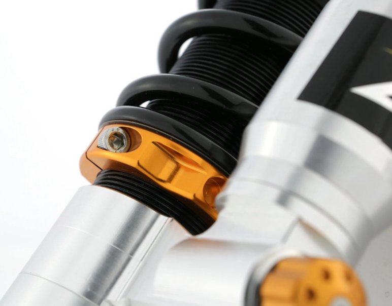 Amortisseur arrière ZELIONI pour Vespa LX/LXV/S 125/150ccm, argent/orange/noir