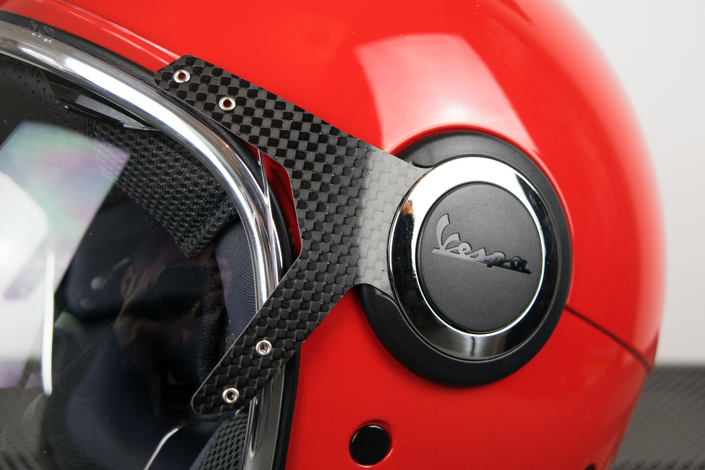 Casque jet Vespa VJ rouge