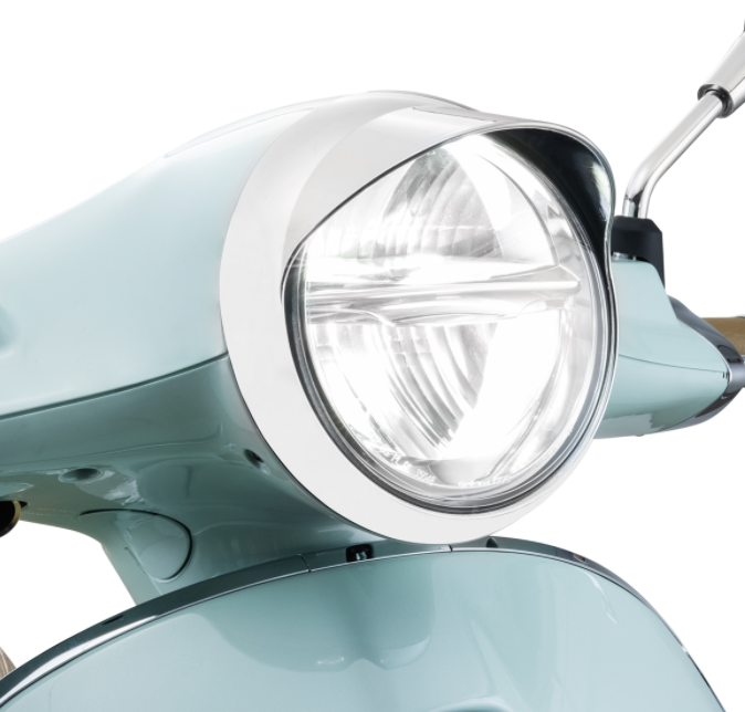 Anneau de lampe pour Vespa Primavera 50-125ccm 2T/4T, chrome