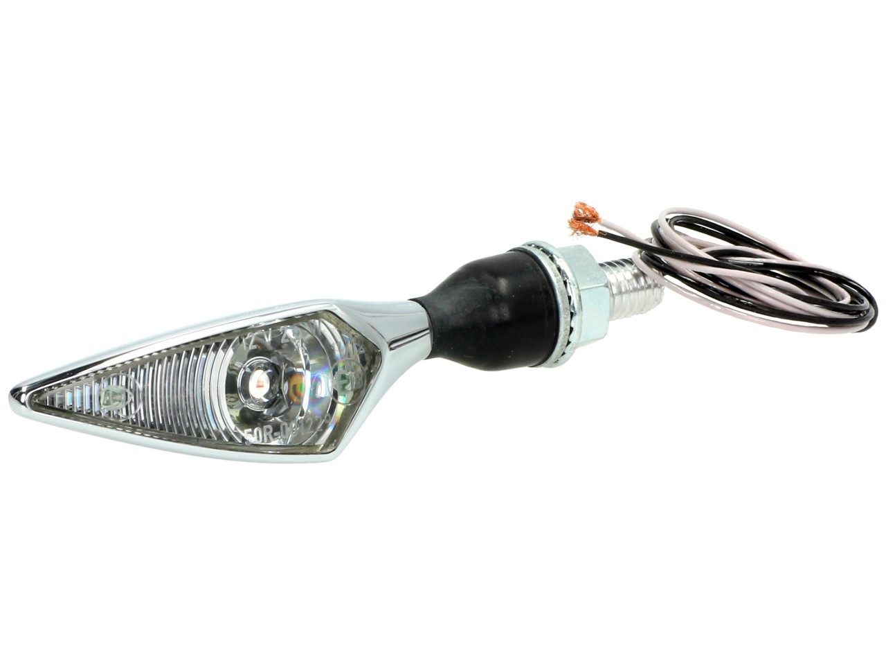 Clignotants Kellermann, losange, acier, LED, VR/HL, 12 V, chrome brillant, M8x20, homologués E